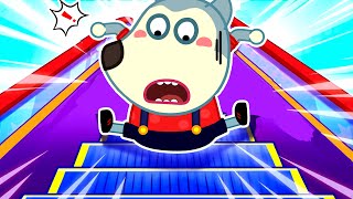 No No It's Dangerous! - Magic Stairs | Learns Elevator & Escalator Safety Tips For Kids