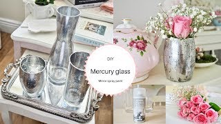 Mirror spray paint DIY, Mercury glass effect