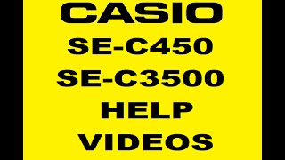 Casio se-c450 Cash register - How to set the printer to journal