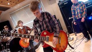 The Mini Band practice a short version of Find The Time for Britain's Got Talent