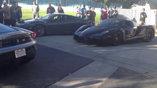 Black on Black Ferrari Enzo LOUD rev + F430.