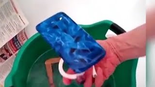 Красим Samsung.  Покраска, задней панели телефона,своими руками (water printe, Аквапринт) СДЕЛАЙ ДОМ