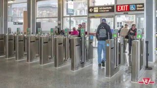 New fare gates at TTC's Main Street Station - time lapse