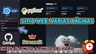 ️ + Sitio web de varias páginas | Aplicación web con Streamlit | ¡Muy básico y fácil! | Parte 4