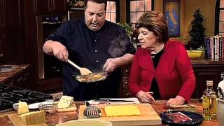 Mary Ann Esposito cooking with Prosciutto di San Daniele