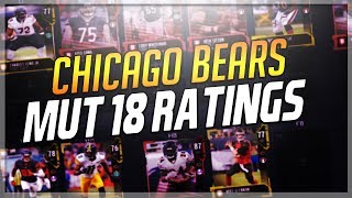 MUT 18 CHICAGO BEARS ULTIMATE TEAM RATINGS!!! COMPLETE TEAM RATINGS!!!
