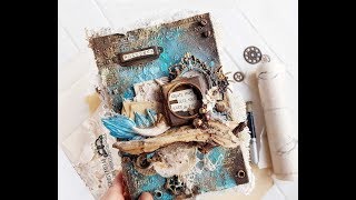 Mixed media vintage book/Микс медиа книга винтаж