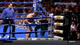Andrey Fedosov KOs Lenroy Thomas with a body shot