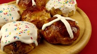 Пасхальные булочки с изюмом и корицей  рецепт