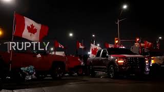 USA: Ambassador Bridge to Canada remains closed as truckers protest continues