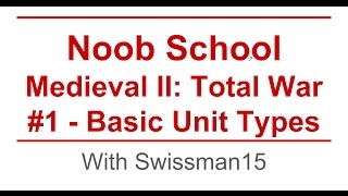 Noob School for Medieval II: Total War #1 Unit Types