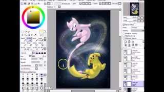 Mew and Pikachu   Speedpaint