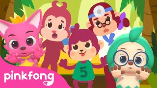 Cinco Monitos Saltando en la Cama | Bailemos con Pinkfong & Hogi | Pinkfong Canciones Infantiles