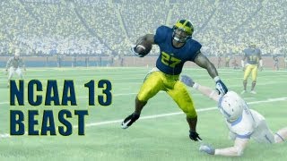 NCAA Football 13 - Eddie George Heisman Challenge - Wolverine Beast Stiff Arms Defenders [EP 2]