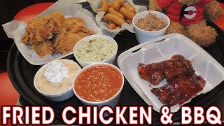 FRIED CHICKEN & CAROLINA BBQ CHALLENGE!!