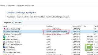 How to uninstall incorporated adobe System