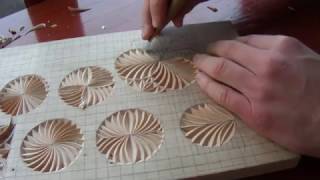 Геометрическая резьба по дереву. Урок 15 (geometric wood carving)