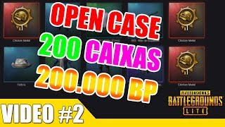 ABRINDO 200 CAIXAS NO PUBG LITE (200.000 BP) + CAIXA DE L-COIN | DEI SORTE?