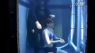 Girl very long breath hold underwater