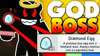 *SECRET* DIAMOND EGG GOD BOSS!! (FREE ITEMS) - Roblox Bee Swarm Simulator (Update)