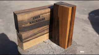 Дрвесина для ножей и поделок Эбен Макасcар (Macassar Ebony)