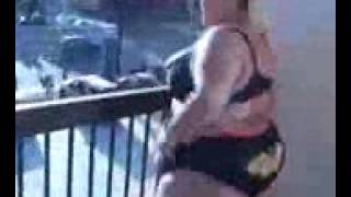 SSBBW sits on chair-epic fail