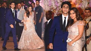 LIVE: SRK's Son Aryan Khan's DASHING ENTRY With Mom Gauri Khan At Akash & Shloka’s Engagement Party