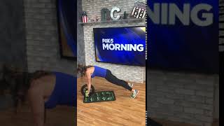 Lisa demonstrating the Ab Core Wheel on FOX 5 DC!
