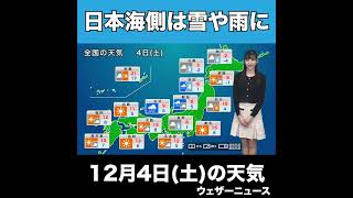 【夜の1分天気】あす12月4日(土)の天気 #Shorts