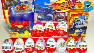 Unboxing Kinder Surprise Киндер Сюрпризы Вспыш и Чудо-Машинки Дисней Тачки,ХотВилс,Frozen