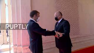 Iraq: Salih hails France's partnership as he receives Macron for regional dialogue conference