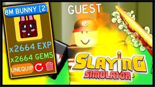 LEVEL 1000, 8M BUNNY, PRESTIGE & CODE! | Roblox Slaying Simulator