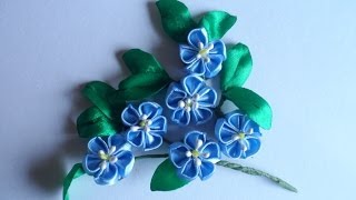 Барвінок Канзаші Майстер класс / D.I.Y. Periwinkle Kanzashi