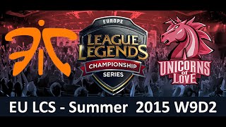 FNC vs UOL EU LCS Championship series Summer Split 2015 W9D2 Fnatic vs Unicorns of Love game Highlig