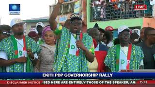 PDP Holds Ekiti Governorship Rally, Presents Flag To Eleka Pt.16