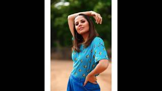 Anchor Anasuya hot pics on jabardasth sets| Anasuya in blue dress|Jabardasth| Telugu Insta Tok