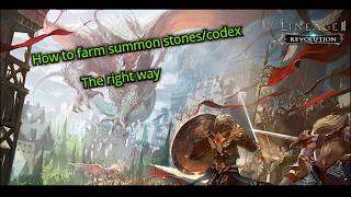 70% Core drop? The right way to farm summoning stones and codex Lineage2 revolution