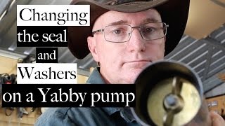 Fix the Yabby pump, changing a yabby pump seal and washers.