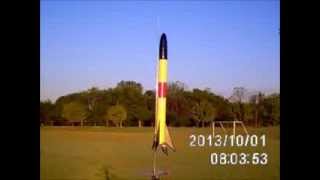 Scratch Built Model Rocket Launched on D Motor