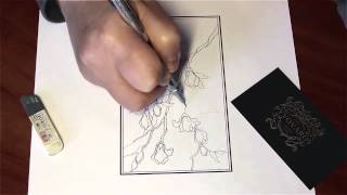 Быстро рисуем эскиз витража карандашом   Stained Glass