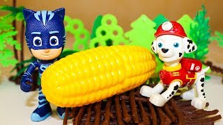 Мультики про машинки и Игрушки PJ Masks Щенячий патруль на Пикнике Мультфильмы для детей 2017