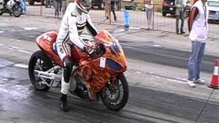 Suzuki Hayabusha turbo dragbike burnout.Dragster haybusa.Gal Tamas.