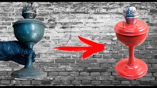 Восстановил ржавую керосиновую лампу 1940г! Что из этого вышло?