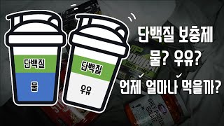 단백질 보충제 물 vs우유, 언제 얼마나 먹어야할까?
