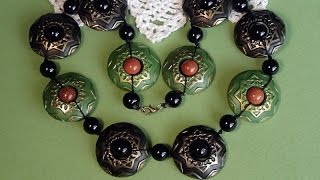 Делаем бусы из пластики. Making beads from plastic.