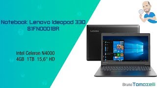 Notebook Lenovo Ideapad 330 81FN0001BR para uso básico 2018