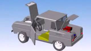 Мотокаляска СМЗ в компас 3D
