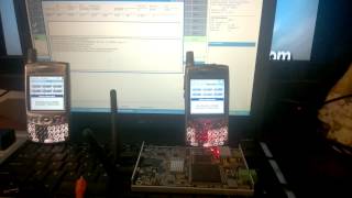HandHeldSDR Windows GSM SDR Base Station registering 2 mobile phones