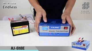 เครื่องฟื้นฟูแบตเตอรี่ อัจริยะ ใช้ได้ทั้งมอเตอร์ไซค์และรถยนต์ Battery Charger รุ่น AJ-618E