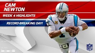 Cam Newton's Record-Breaking Game vs. New England | Panthers vs. Patriots | Wk 4 Player Highlights